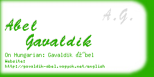 abel gavaldik business card